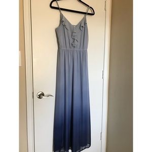 Blue Ombré Maxi Dress